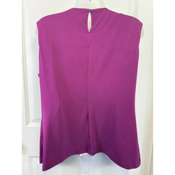 LOT Calvin Klein Womens XL Sleeveless Pleated Blouse Top Shirt Career Workwear - Picture 6 of 14